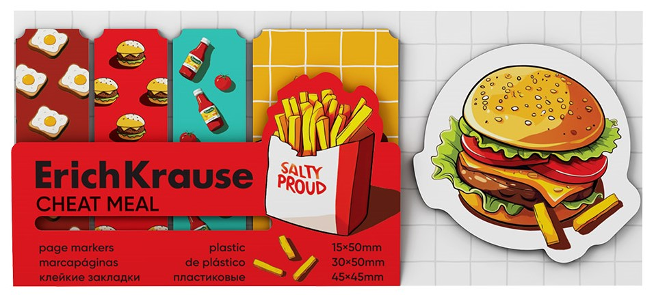ЗАКЛАДКИ КЛЕЙКИЕ 15Х50ММ 30Х50ММ 45Х45ММ 100Л ERICHKRAUSE
