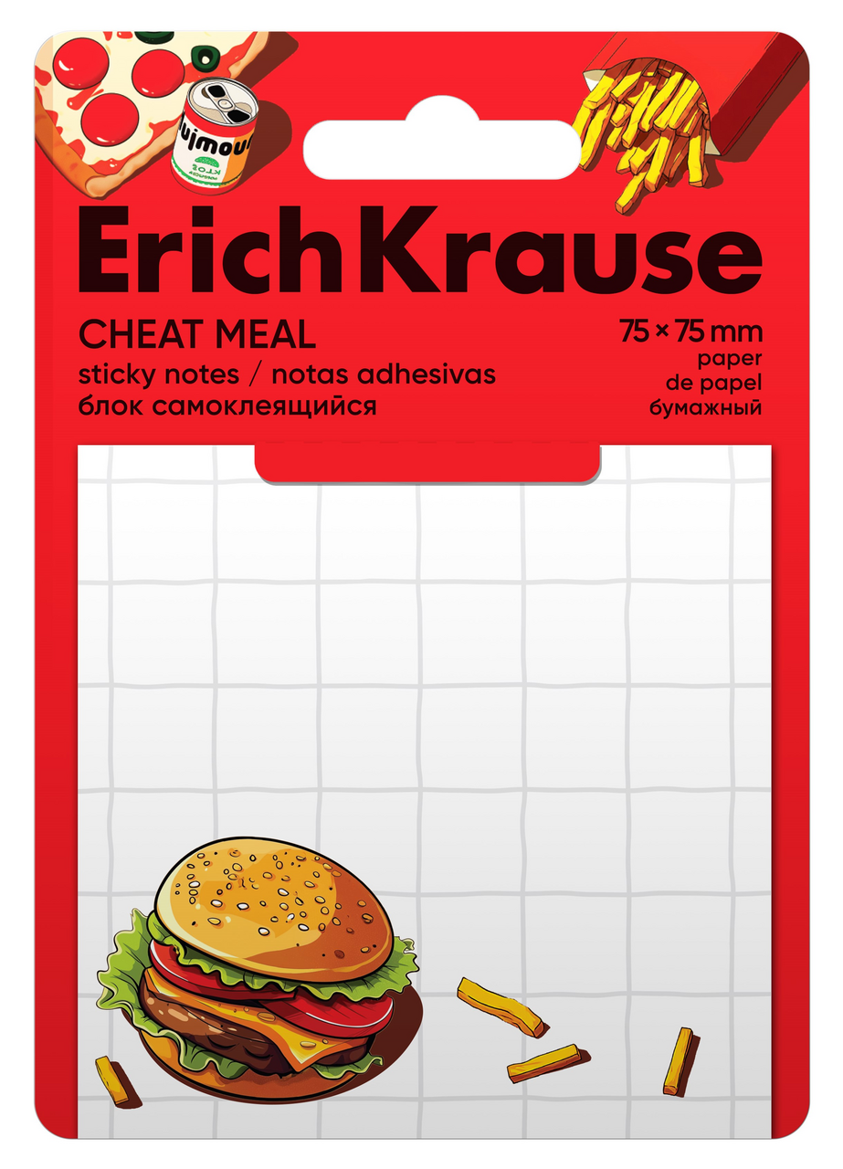 БЛОК САМОКЛЕЯЩИЙСЯ CHEAT MEAL 75X75ММ 50Л ERICHKRAUSE