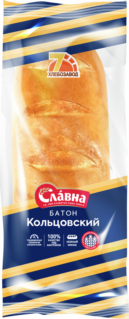 Батон 7 Хлебзавод Кольцовский, 450г