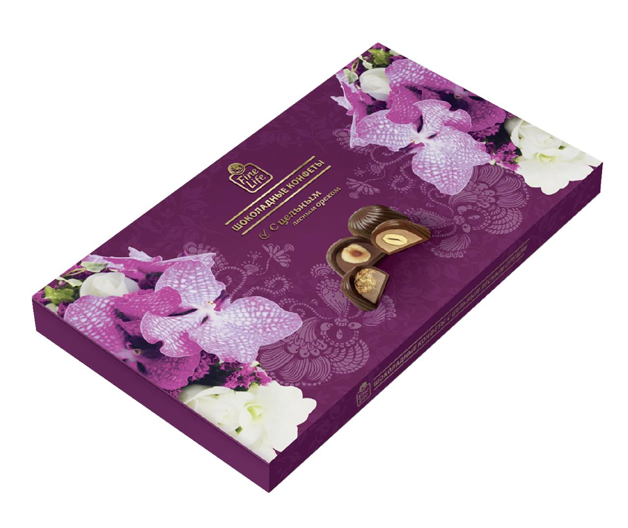 Шоколадные конфеты FINE FOOD FINESTRO Ассорти с лесным орехом, 190г