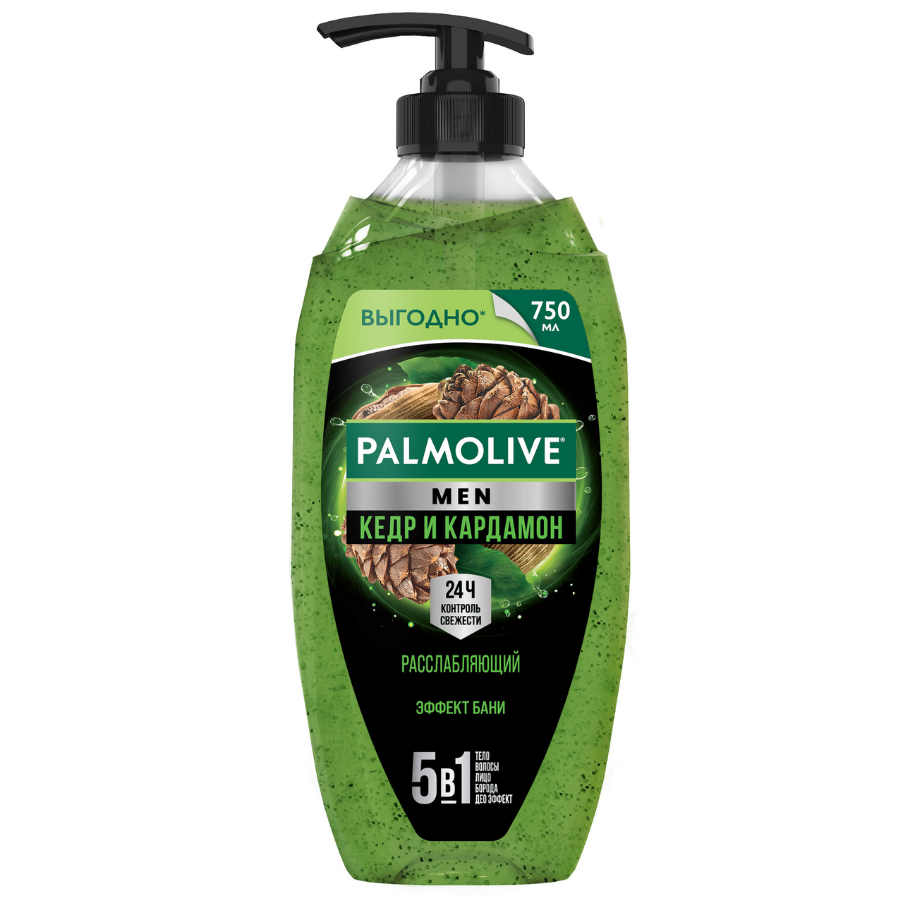 Изображение товара Гель для душа Palmolive Men кедр и кардамон 5в1, 750мл