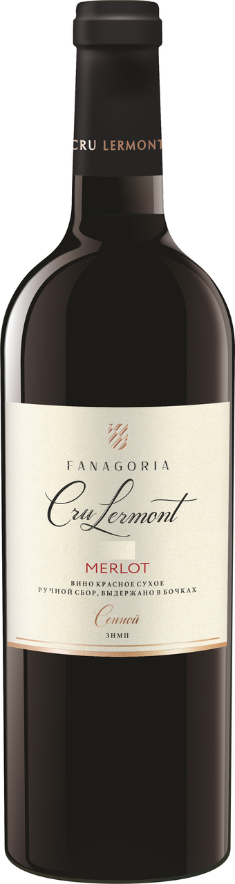 Изображение товара Вино Fanagoria Cru Lermont Мерло красное сухое выдержанное 0.75л
