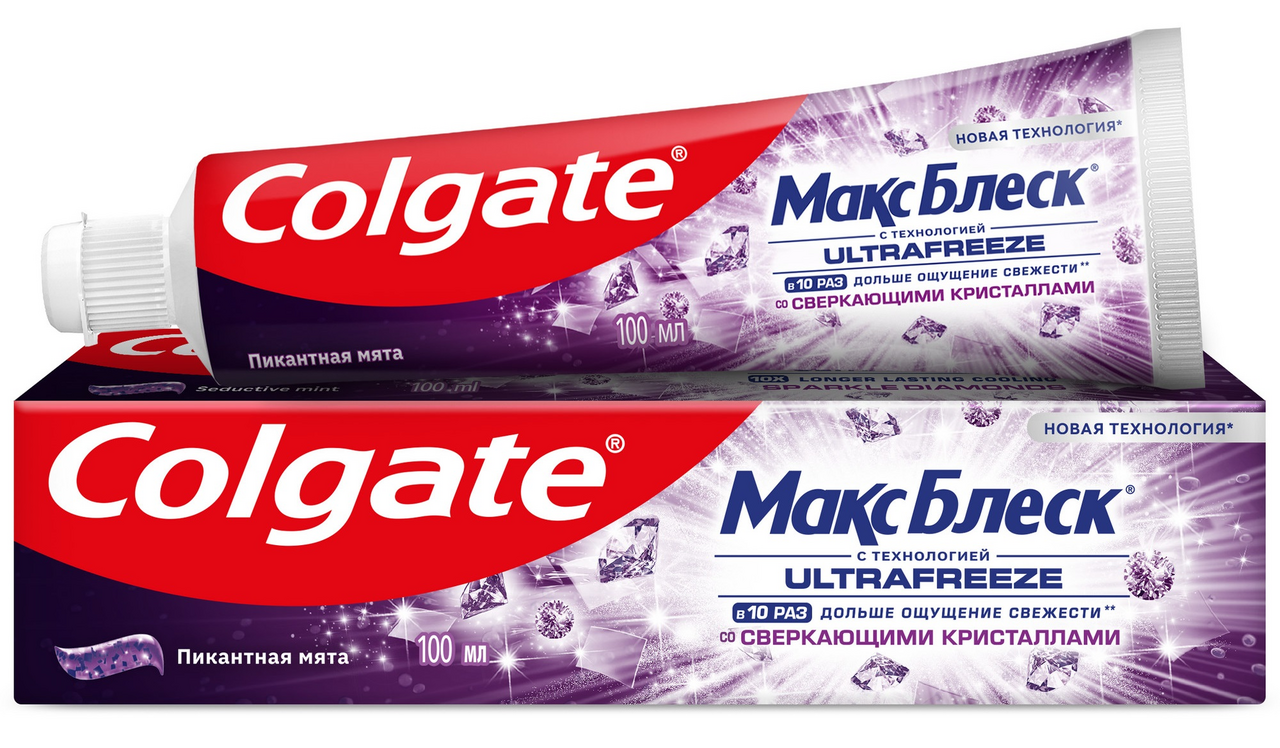 Зубная паста Colgate Максимальный блеск со сверкающими кристаллами, 100мл
