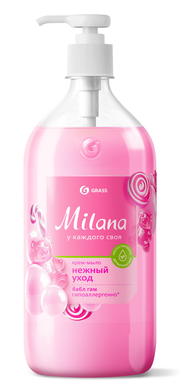 Изображение товара Крем-мыло Grass Milana Fruit Bubbles увлажняющее 1 л