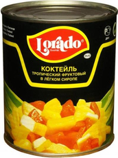 Коктейль фруктовый Lorado Тропический в легком сиропе, 850г