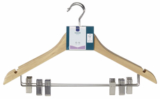 METRO PROFESSIONAL Плечики деревянные с металлическими зажимами 44.5см, 3шт