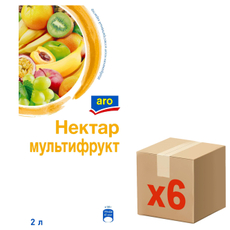 aro Нектар мультифруктовый, 2л x 6 шт