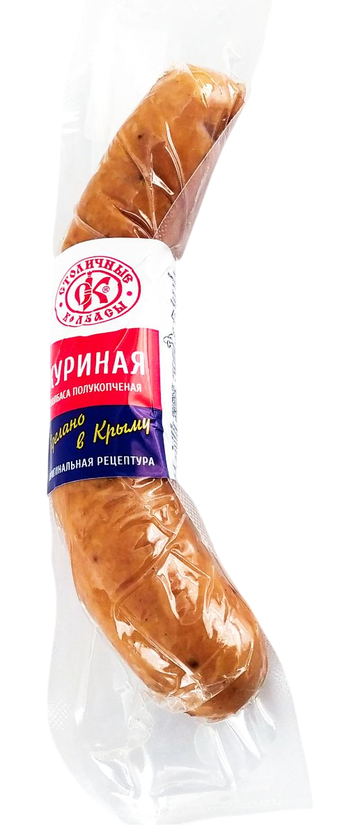 Колбаса Столичные колбасы Куриная полукопченая, ~250г