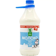 Молоко Белая долина пастеризованное 2.5%, 1.6кг