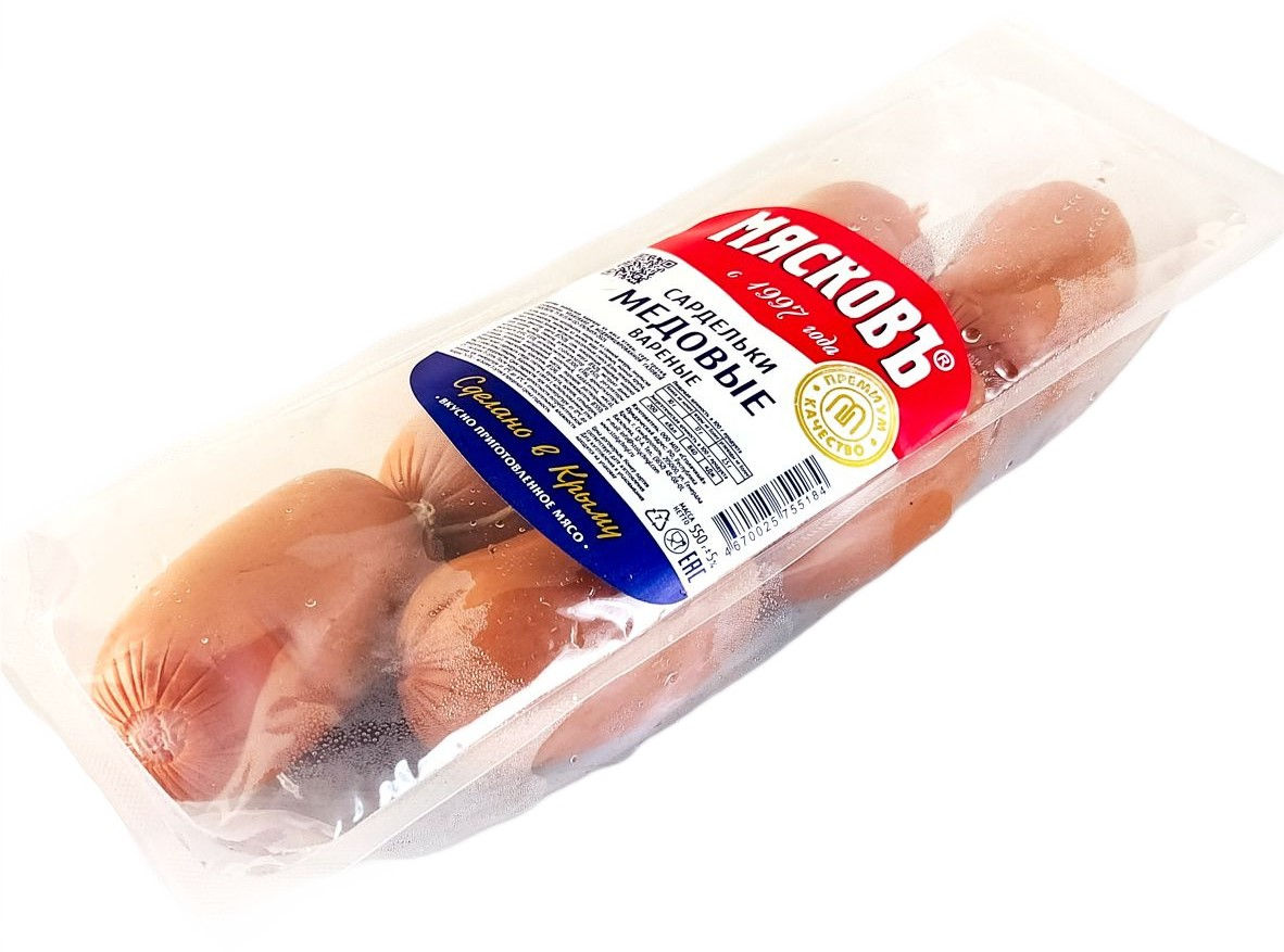 Сардельки Мясковъ Медовые вареные, 550г