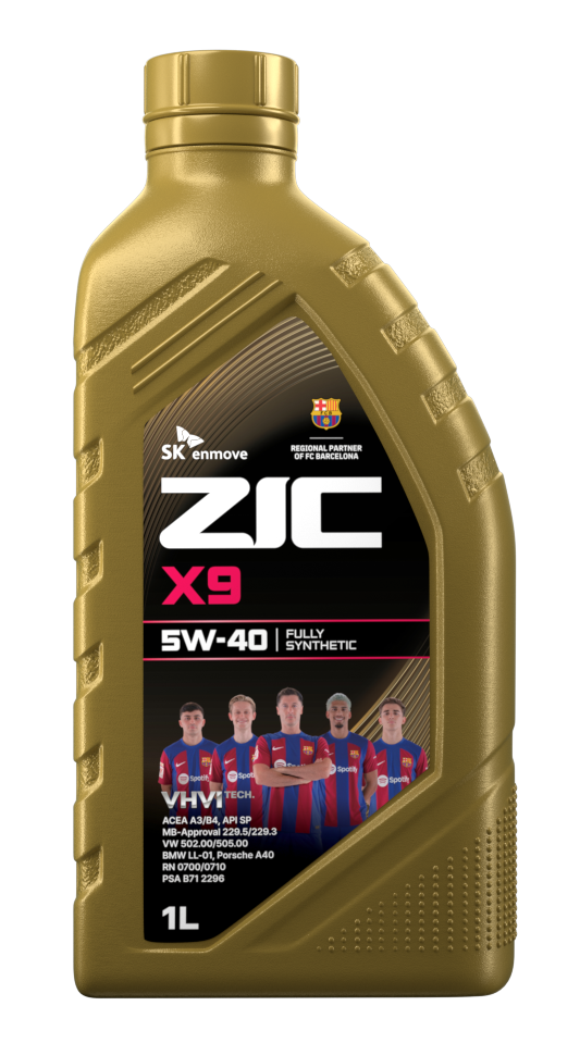 Масло моторное синтетическое Zic X9 5W-40, 1л