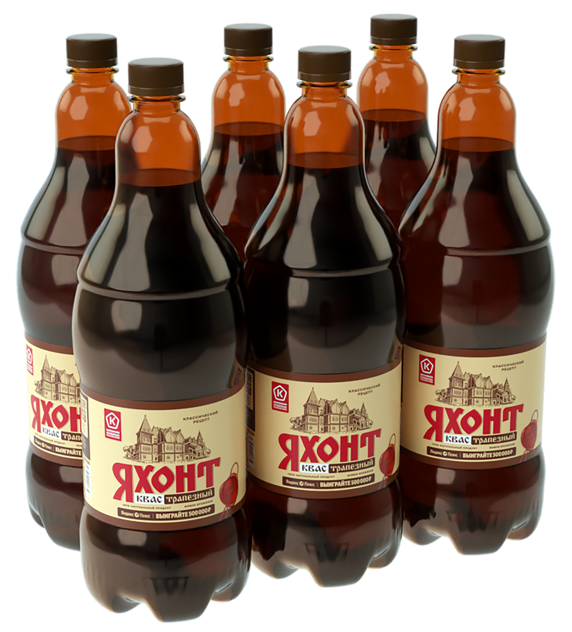Квас Яхонт Трапезный 2л x 6 шт