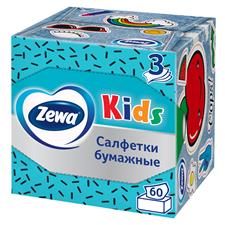 Салфетки ZEWA ЗОО для лица, 60шт