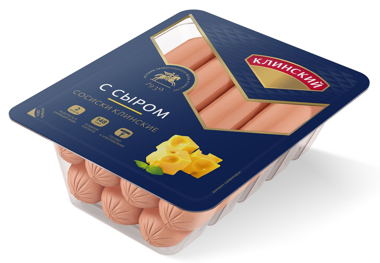 Сосиски Клинский с сыром, 410г