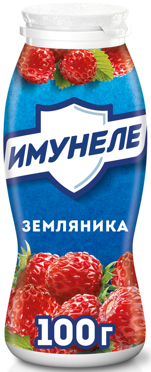 Напиток кисломолочный Имунеле с земляникой 1.2%, 100г