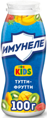 Напиток кисломолочный детский Имунеле For Kids Тутти-фрутти 1.5% с 3 лет, 100г