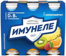 Напиток кисломолочный Имунеле мультифрукт 1.2%, 100г x 6 шт