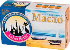 Масло сливочное Аланталь Labas Rytas 82.5%, 180г