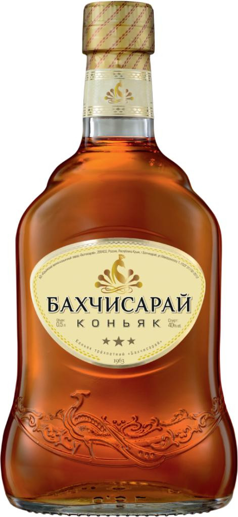 Коньяк Бахчисарай 3 звезды, 0.5л