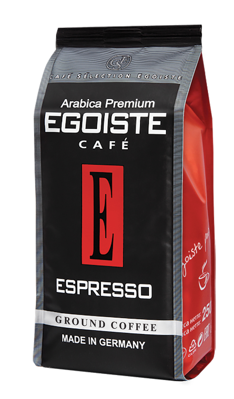 Изображение товара Кофе Egoiste Espresso натуральный молотый жареный, 250г