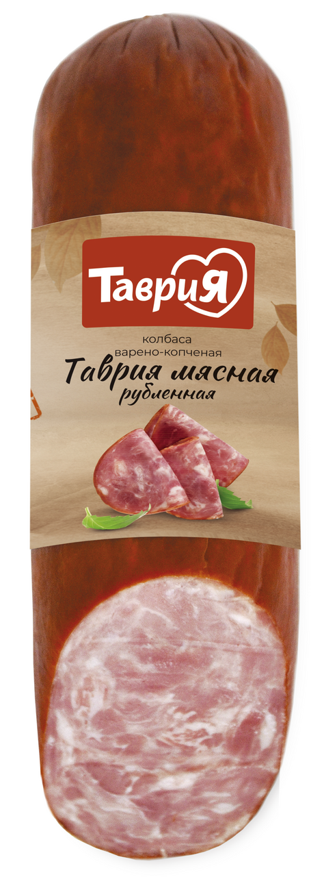Колбаса Таврия Мясная рубленая варено-копченая, 350г