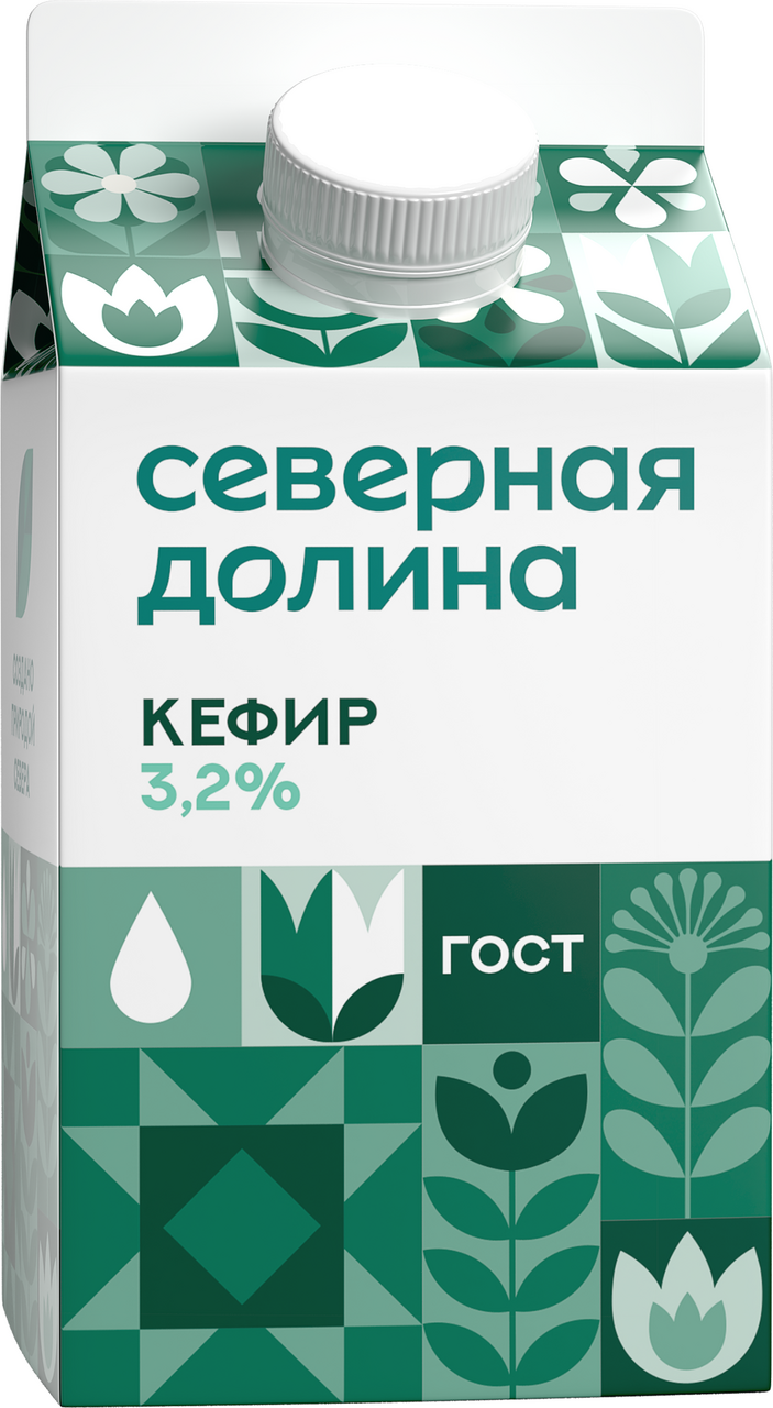 Кефир Северная долина 3.2%, 450г купить с доставкой на дом, цены в  интернет-магазине