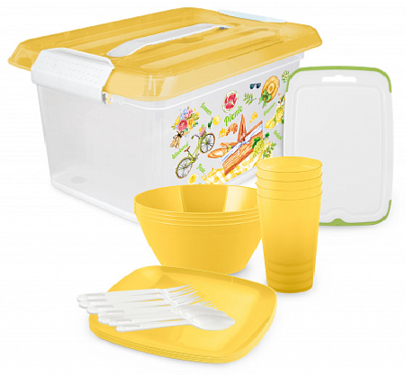 Изображение товара Набор для пикника Полимербыт Summer Time 22 предмета, 6л