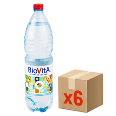 Вода Биовита минеральная природная негазированная, 1.5л x 6 шт