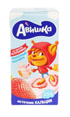 Коктейль молочный детский Авишка Клубника 2.5% с 3 лет, 200мл