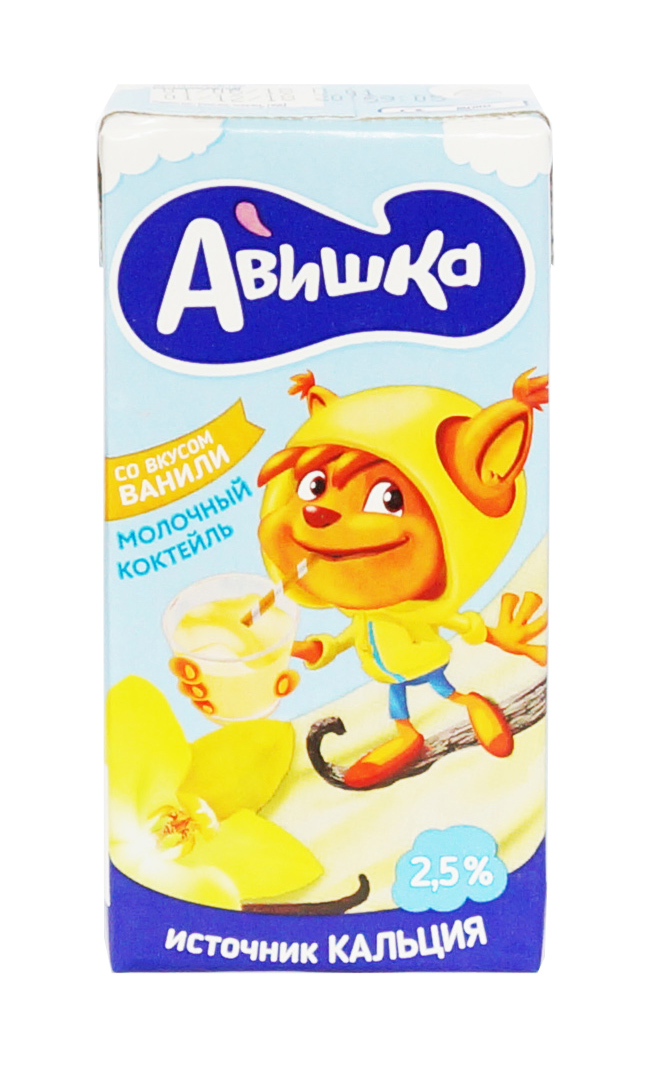 Коктейль молочный детский Авишка Ваниль 2.5% с 3 лет, 200мл