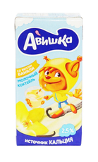 Коктейль молочный детский Авишка Ваниль 2.5% с 3 лет, 200мл