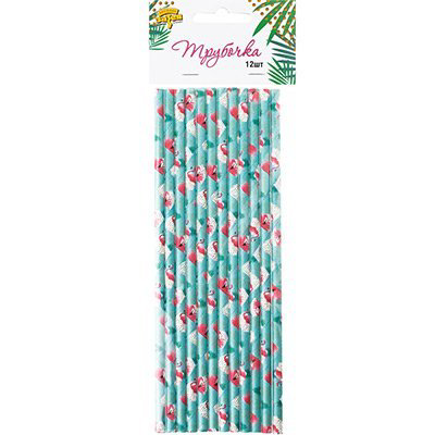 Трубочки Fiolento Фламинго, 12шт