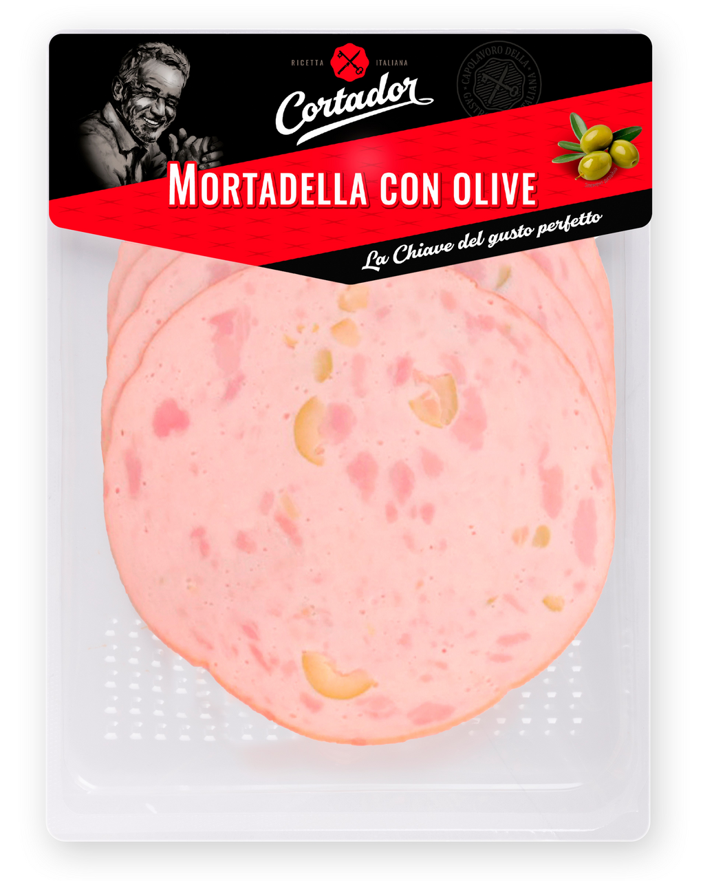 Колбаса Cortador Мортаделла кон олива, 120г