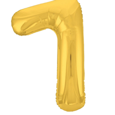 Шар-цифра 7 фольгированный Fiolento золотой