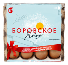 Яйцо куриное Боровское С0, 16шт