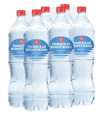 Вода Увинская Жемчужина минеральная природная столовая питьевая негазированная, 1.5л x 6 шт