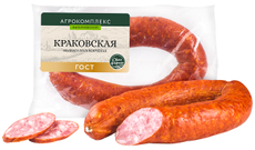 Колбаса Агрокомплекс Краковская полукопченая, ~1кг