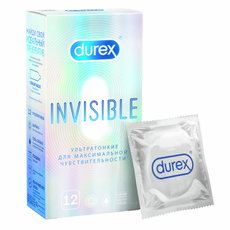 Презервативы Durex Invisible ультратонкие для максимальной чувствительности, 12шт