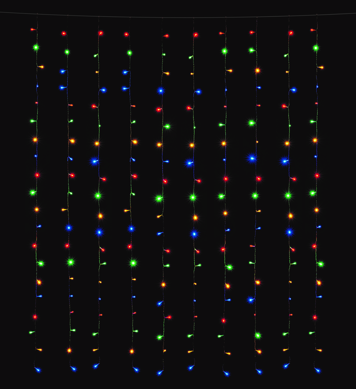 Tarrington House Гирлянда-занавес мультиколор 200Led, 1.5м x 2