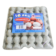 Яйцо куриное Иртышская птицефабрика столовое С1, 30шт