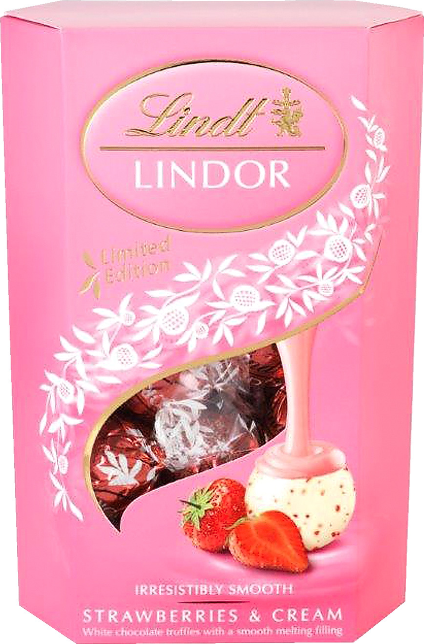 Конфеты LINDT Lindor клубника и сливки, 200 г купить с доставкой на дом ...