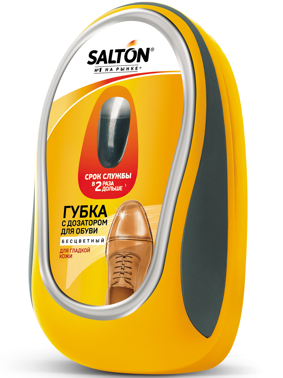 Губка для обуви из гладкой кожи Salton бесцветная с дозатором, 59мл