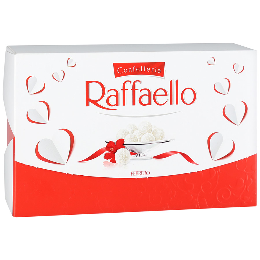 Конфеты Raffaello с цельным миндальным орехом в кокосовой обсыпке, 90г x 12  шт купить с доставкой на дом, цены в интернет-магазине