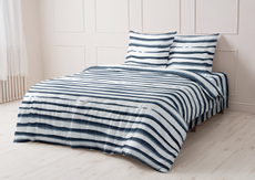 Комплект постельного белья Мастерская снов гофре в полоску евро