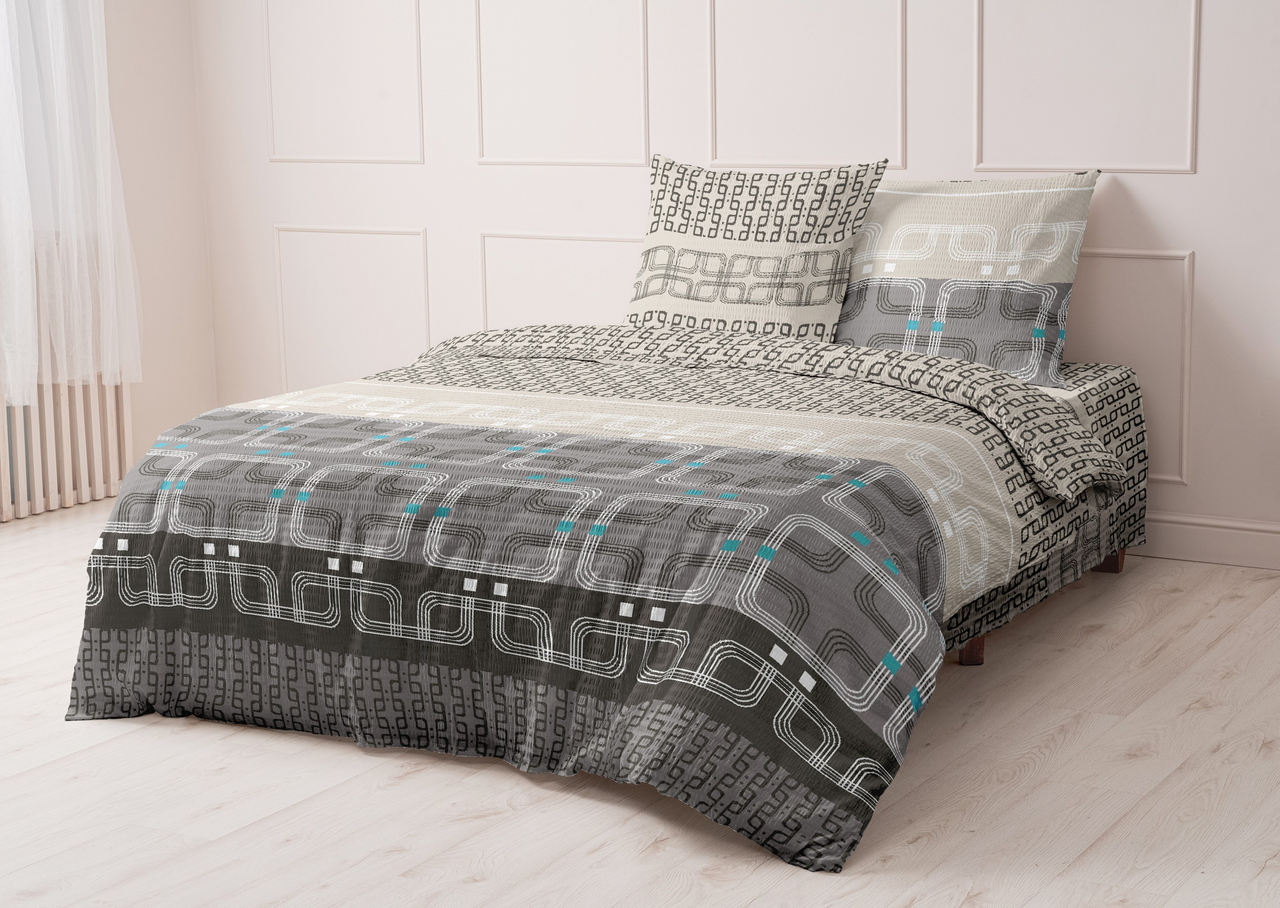Комплект постельного белья Мастерская снов гофре орнамент евро