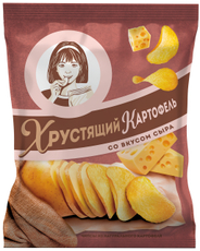 Чипсы Хрустящий картофель в ломтиках Сыр, 160г