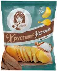 Чипсы Хрустящий картофель в ломтиках c солью, 70г