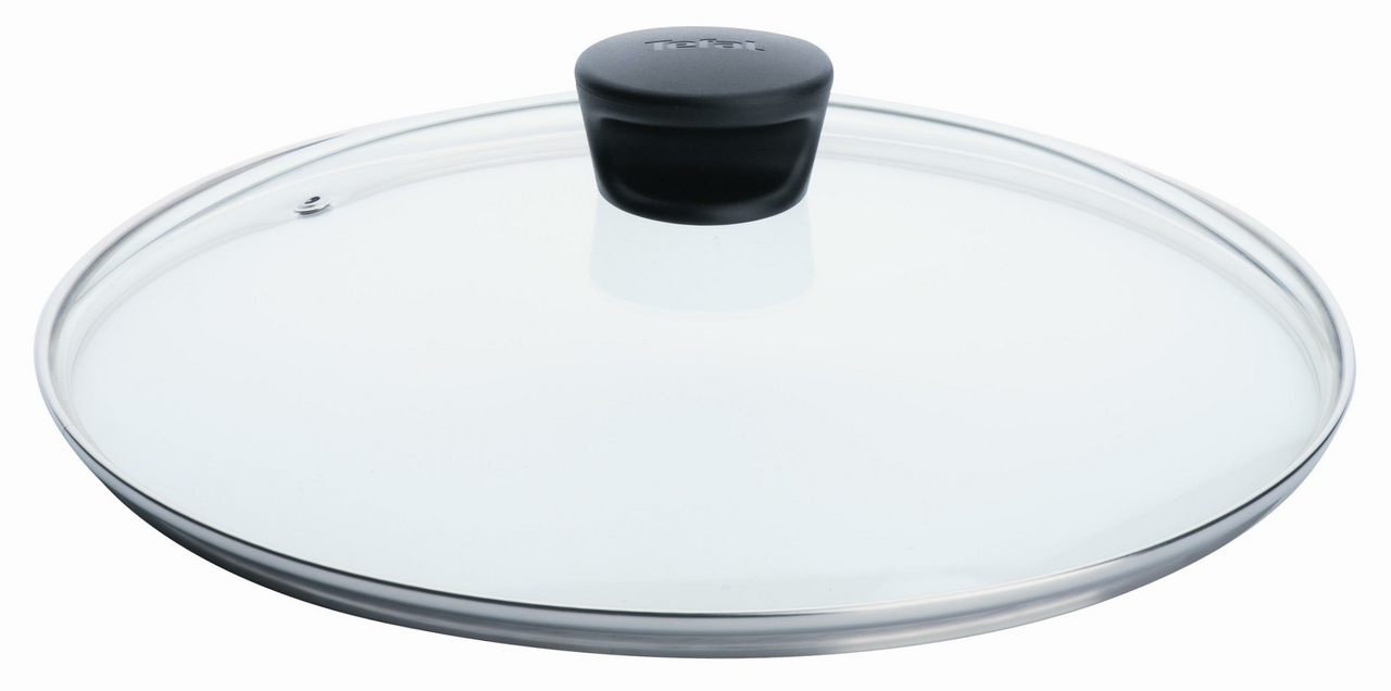 Изображение товара Крышка стеклянная Tefal 28 см с металлическим ободком и отверстием для пара