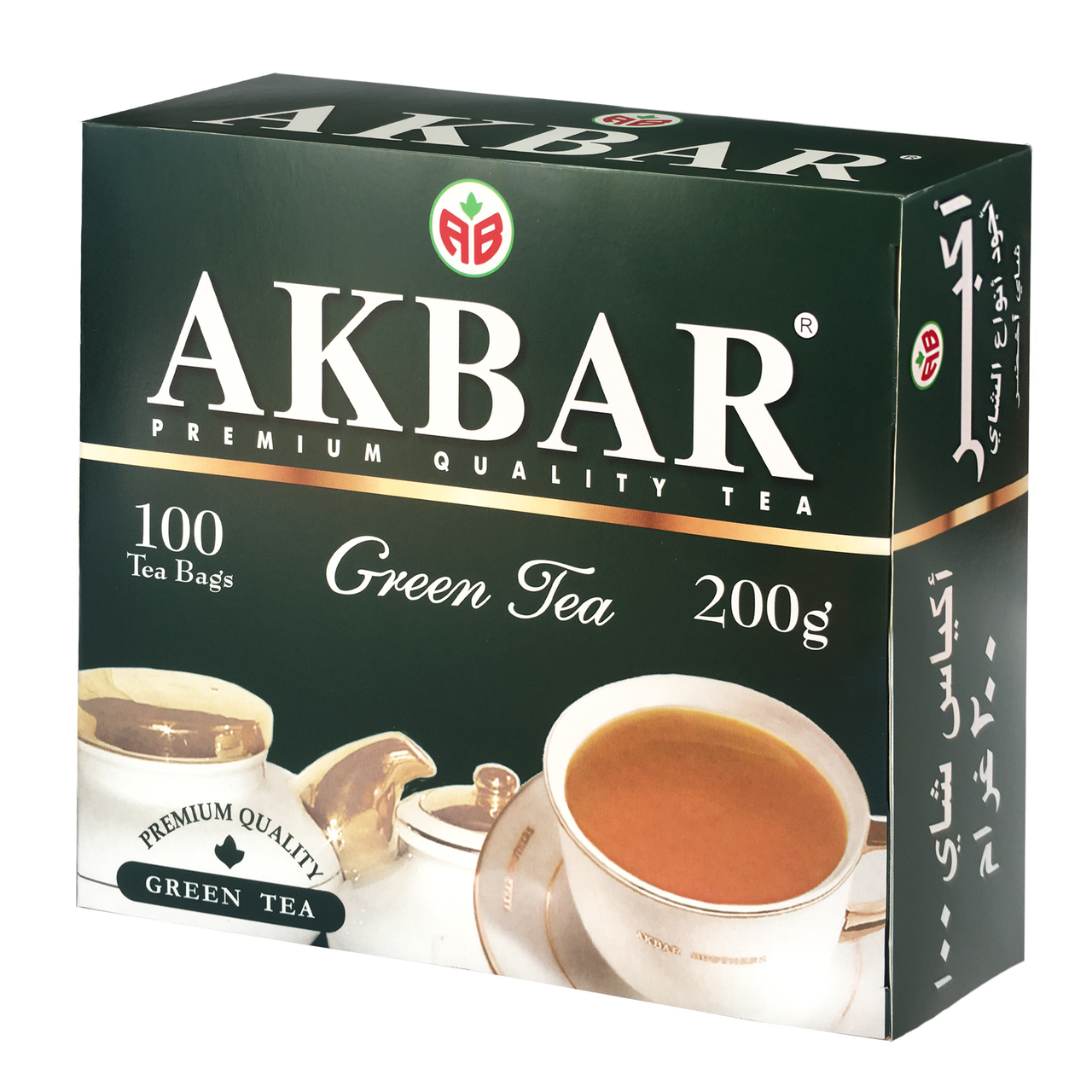 Чай зеленый AKBAR пакетированный, 100х2г