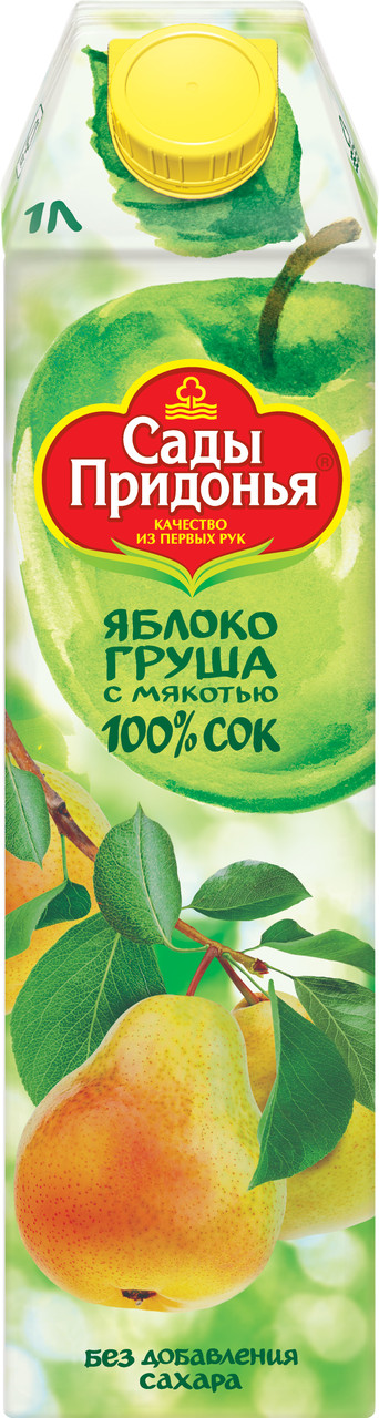 Сок САДЫ ПРИДОНЬЯ Яблоко-груша, 1 л